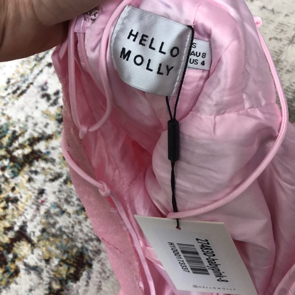 Hello Molly pink sequins party dress, size 4,new - Picture 7 of 10